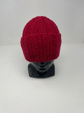 Load image into Gallery viewer, Crochet burgundy hat
