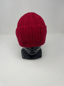 Crochet burgundy hat
