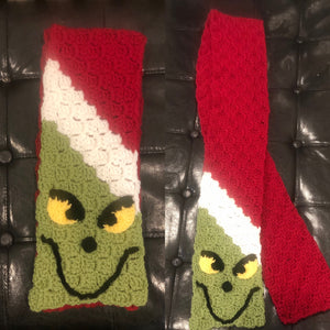Crochet Mr. Grinch scarf