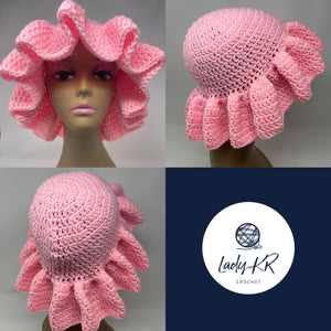 Pink ruffle hat