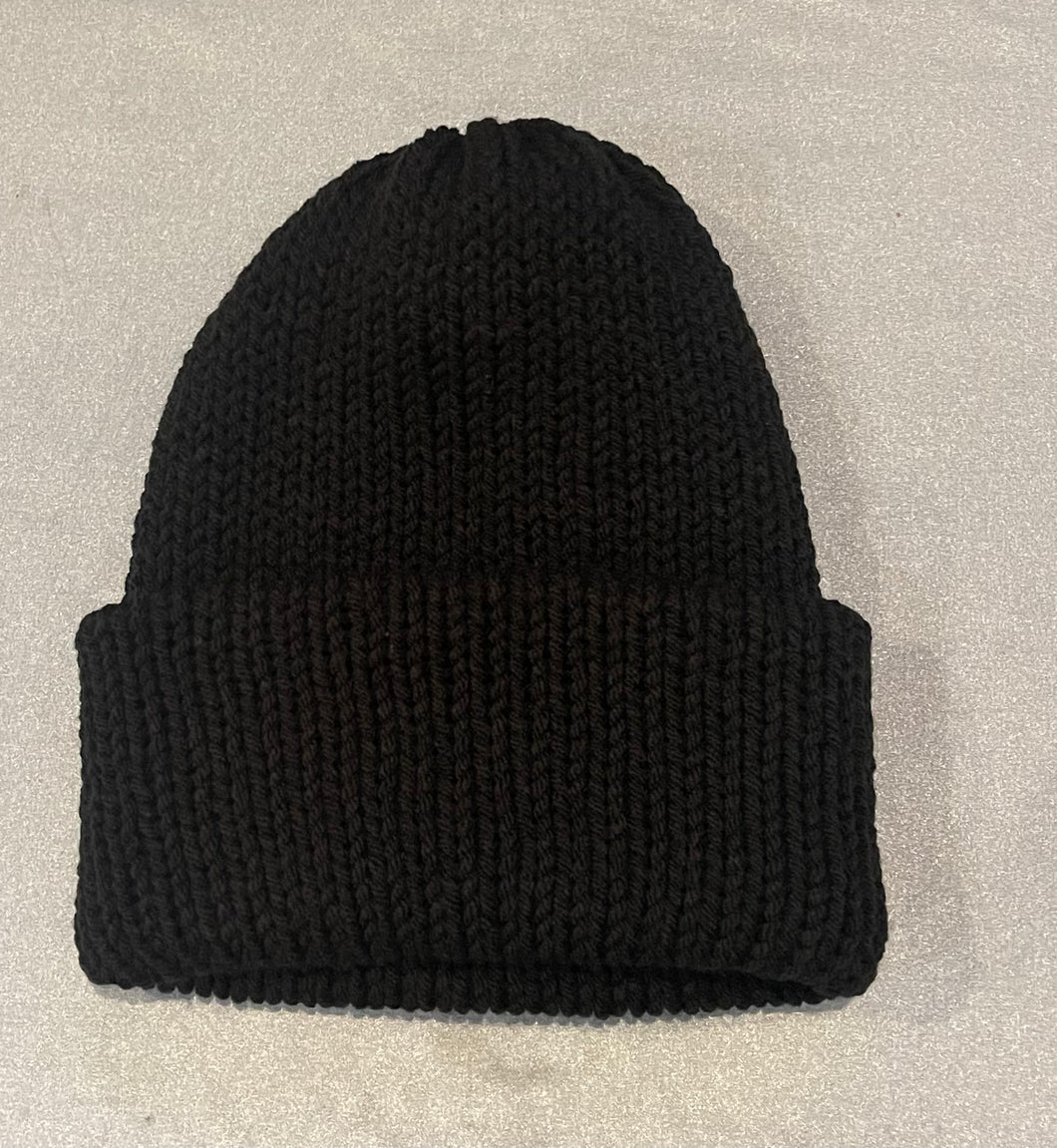 Knit black hat