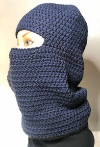 Navy Blue Face Mask and Hat