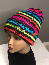 Load image into Gallery viewer, Neon Striped Hat
