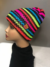 Load image into Gallery viewer, Neon Striped Hat
