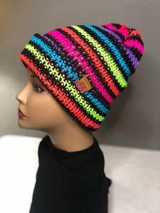 Neon Striped Hat